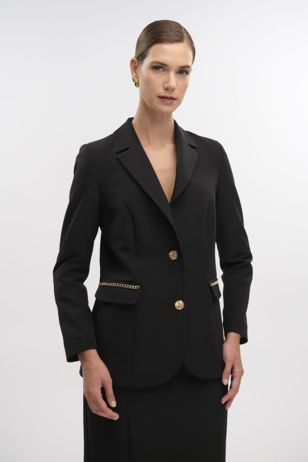 Jacket with decorative chain