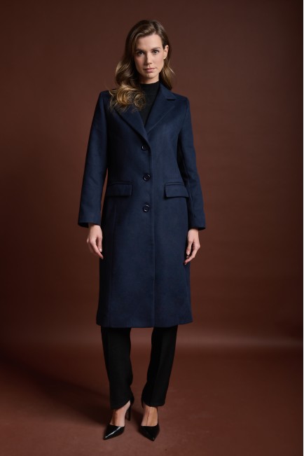 Μακρύ παλτό με πέτο