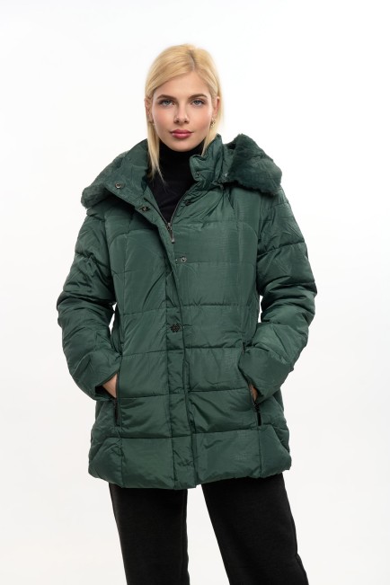 Μπουφάν με αποσπώμενη γούνα