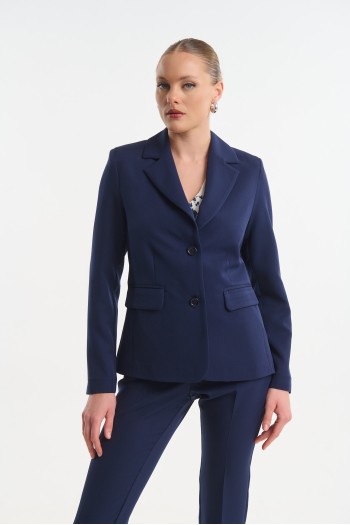 Crepe jacket with lapel