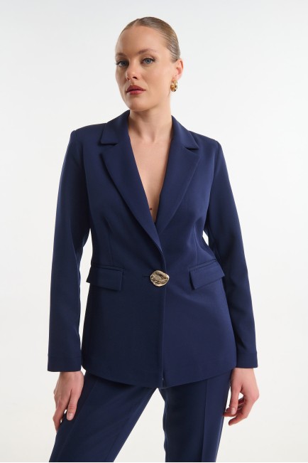 Blazer with gold button