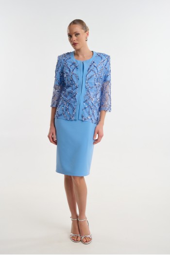 Dress and lace jacket set