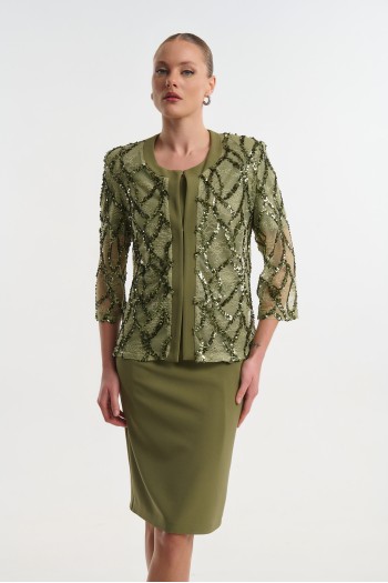 Dress and lace jacket set