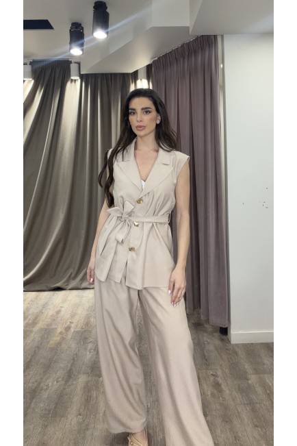 Σετ αμάνικο πουκάμισο με παντελόνα