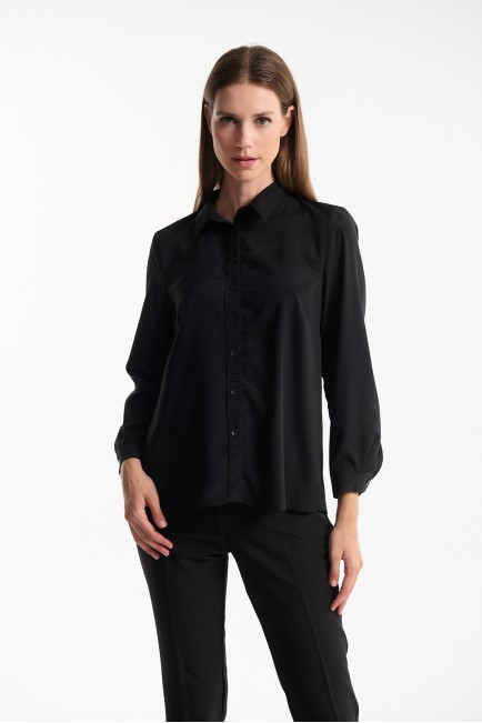 Georgette shirt with buttons