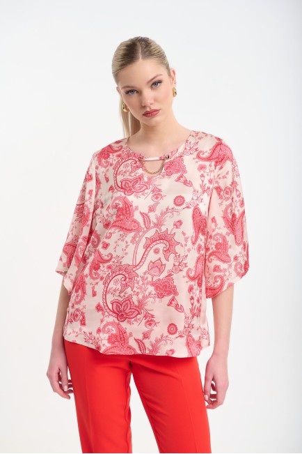 Printed blouse with 3/4 sleeve