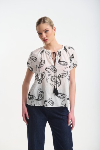 Paisley Print Blouse