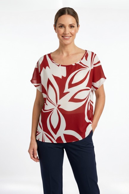 Patterned shortsleeve blouse Patterned shortsleeve blouse