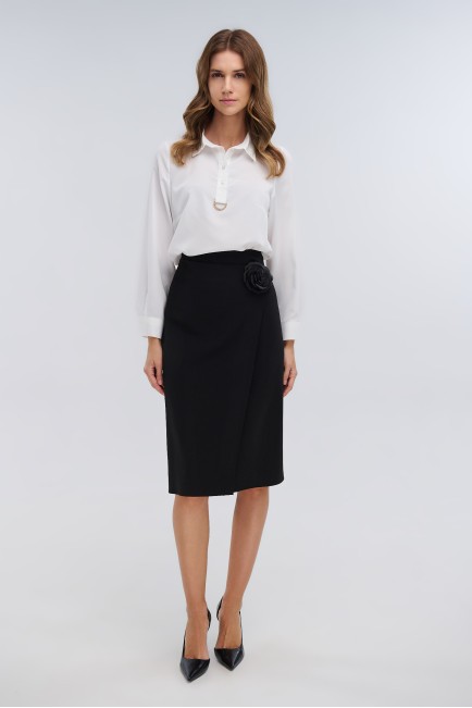 Midi envelope skirt