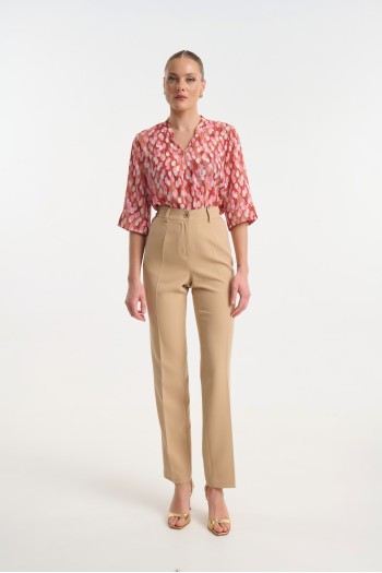 Pants with elastic on the sides