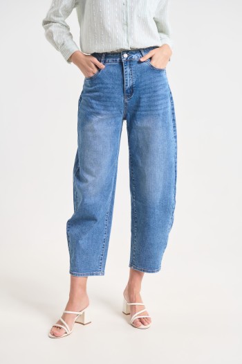 Highwaist barrel jeans