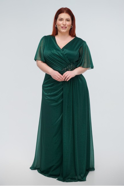 Maxi dress with airy sleeves