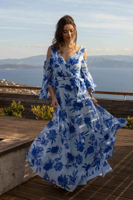 Floral muslin dress
