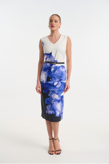 Patterned midi dress