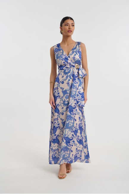 Μαρκρύ σατέν φόρεμα