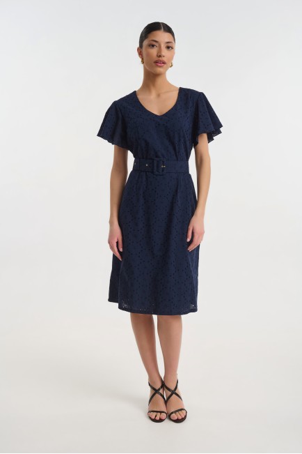 Midi guipure dress