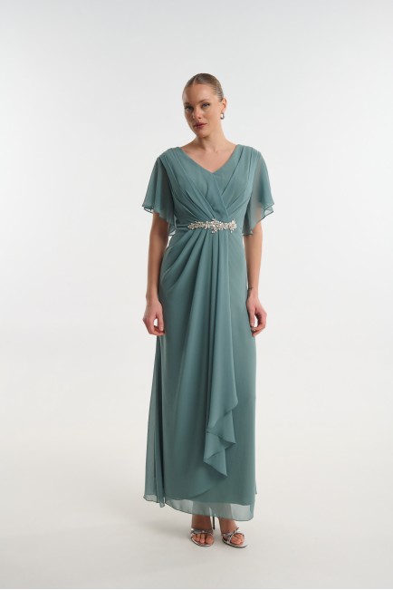 Muslin dress with rhinestones