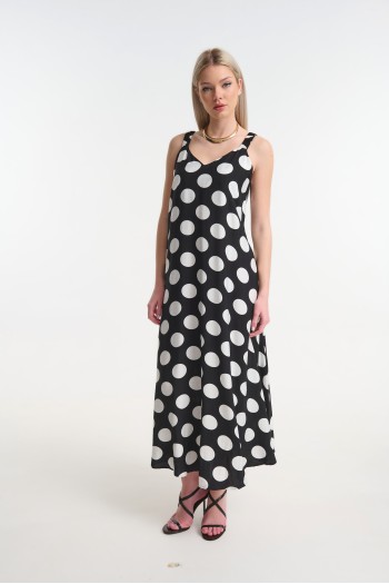 Polka dot maxi dress