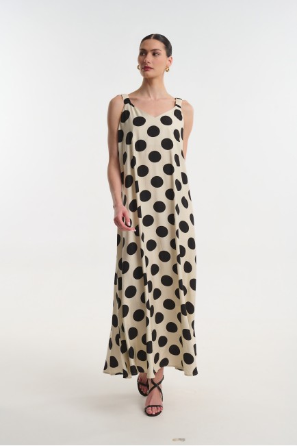 Polka dot maxi dress