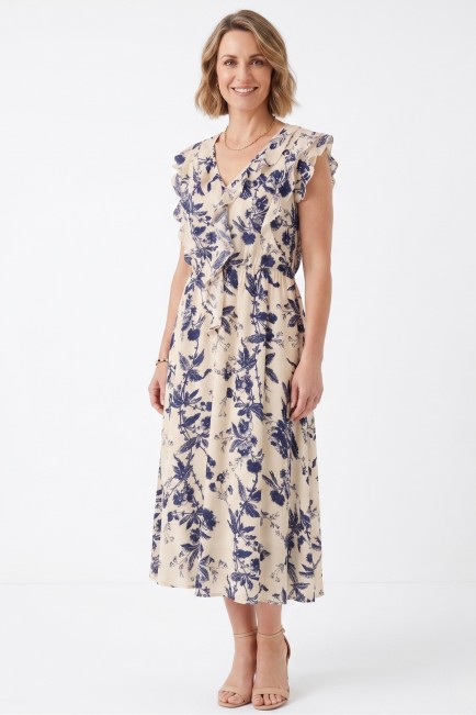 Floral dress with frill