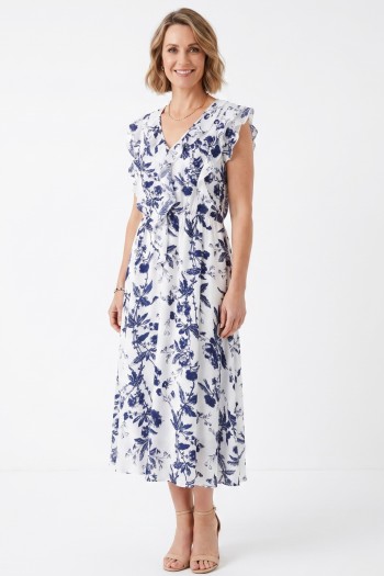 Floral dress with frill