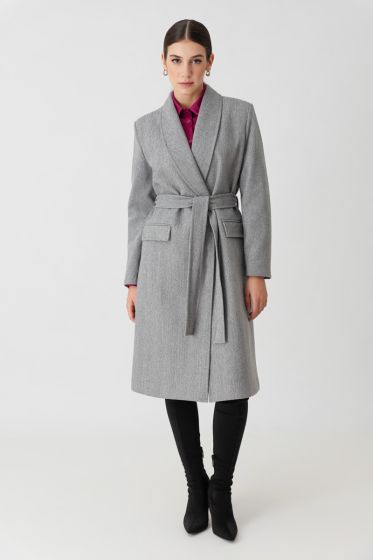 Μακρύ παλτό με μοτίβο