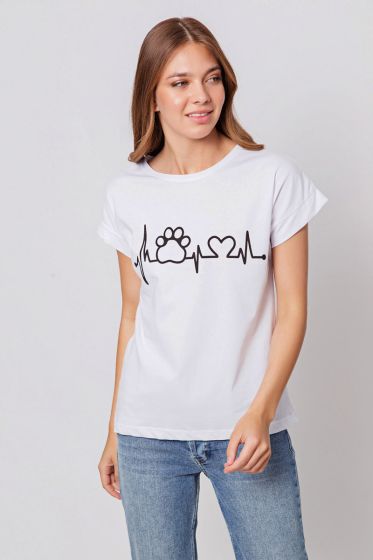 Κοντομάνικο μπλουζάκι με τύπωμα